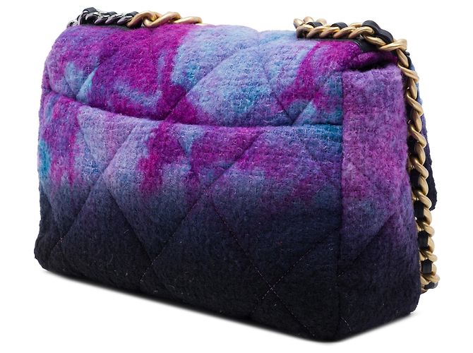 Chanel Purple Large Tweed Ombre 19 Flap - vista 2