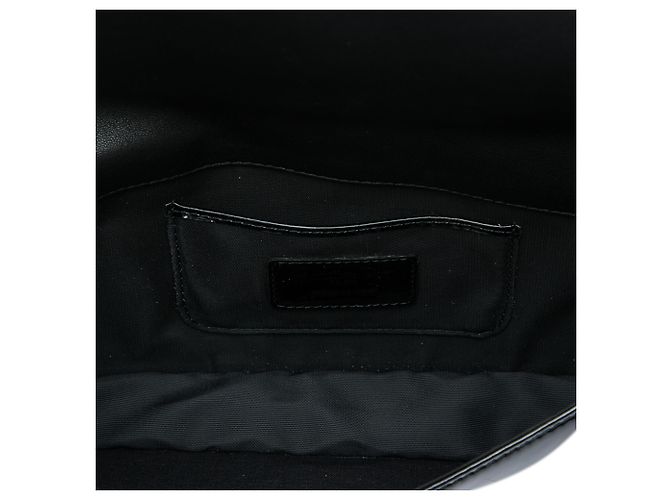 Clutch Lady Dior in vernice nera Cannage con catena - vista 4