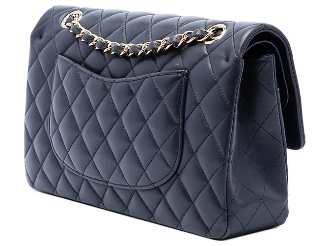 Chanel Blue Medium Classic Lambskin Double Flap - Ansicht 2