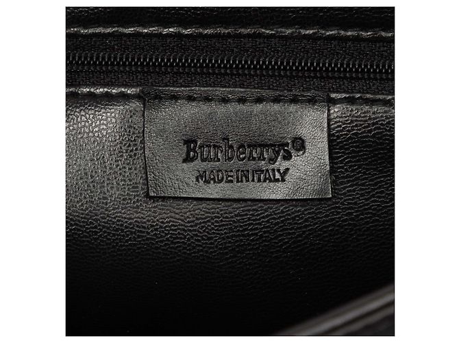 Bolsa Burberry em nylon e couro com padrão check tonal preto - vista 5