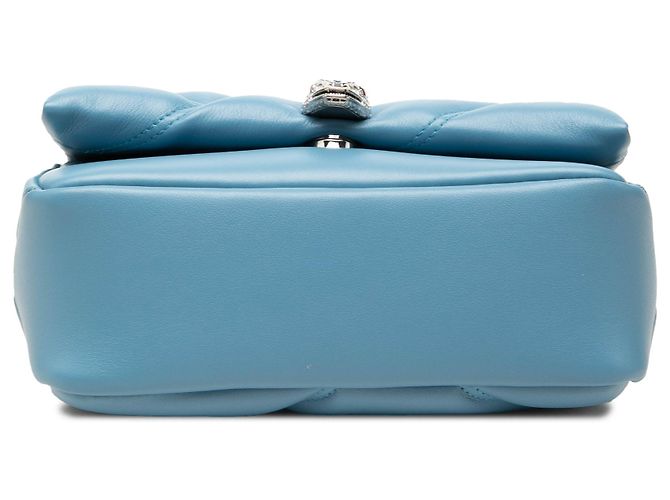 Bulgari Borsa Serpenti Cabochon Mini in Pelle Blu Bvlgari - vista 3