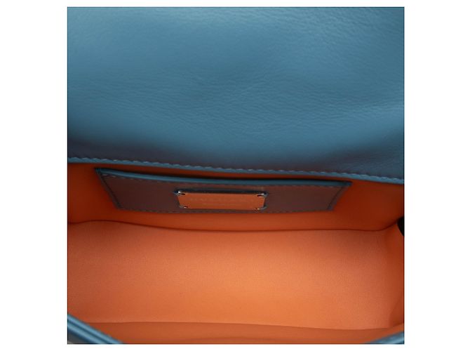 Bulgari Borsa Serpenti Cabochon Mini in Pelle Blu Bvlgari - vista 4