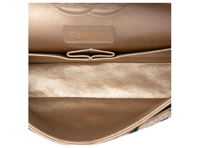 Chanel Blue Medium Classic Nylon Cat Emoticon Double Flap - vista 4