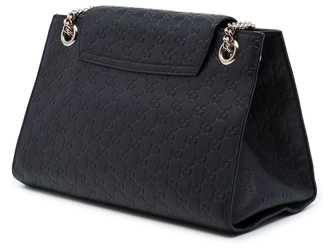 Borsa a tracolla Gucci Emily Large Guccissima Nera - vista 2