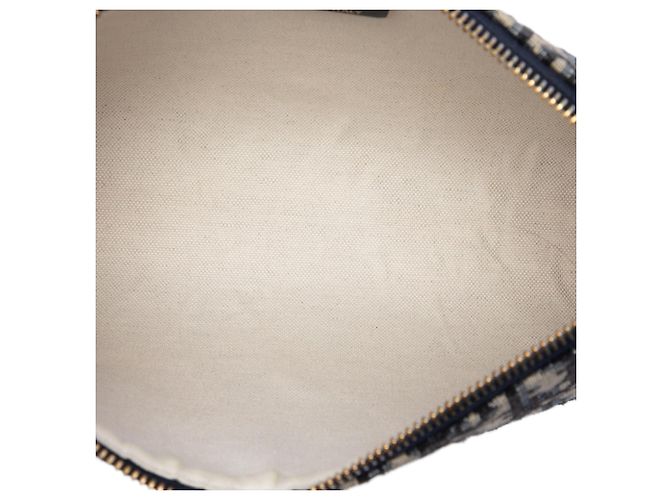 Borsa Dior Club in tela Oblique blu Dior - vista 4