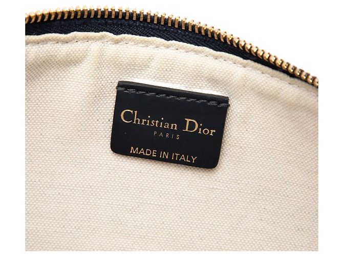 Borsa Dior Club in tela Oblique blu Dior - vista 5