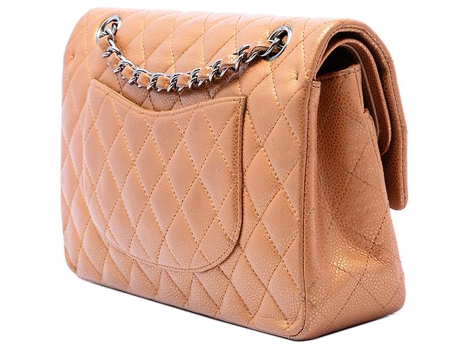Chanel Brown Medium Classic Metallic Caviar Double Flap - vista 2