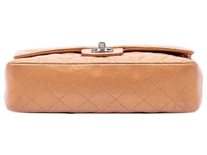Chanel Brown Medium Classic Metallic Caviar Double Flap - vista 3