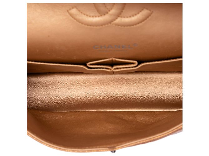 Chanel Brown Medium Classic Metallic Caviar Double Flap - vista 4