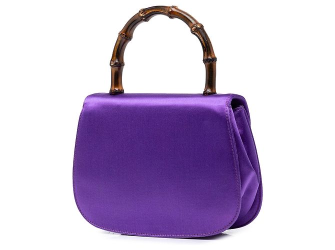 Gucci Purple Mini Satin Bamboo Night - vista 2