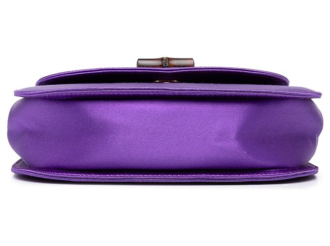 Gucci Purple Mini Satin Bamboo Night - vista 3