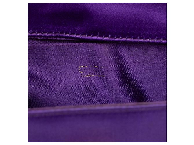 Gucci Purple Mini Satin Bamboo Night - vista 5