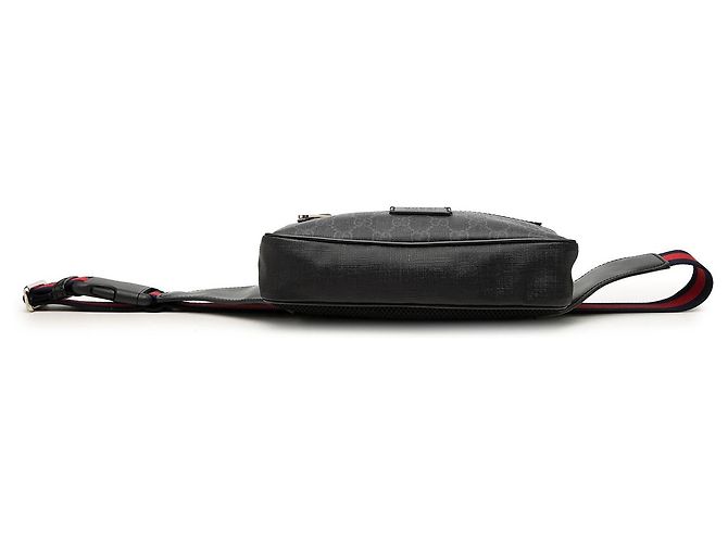 Borsello cintura Gucci Black GG Supreme Web - vista 3