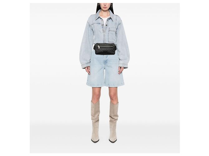 Borsello cintura Gucci Black GG Supreme Web - vista 6