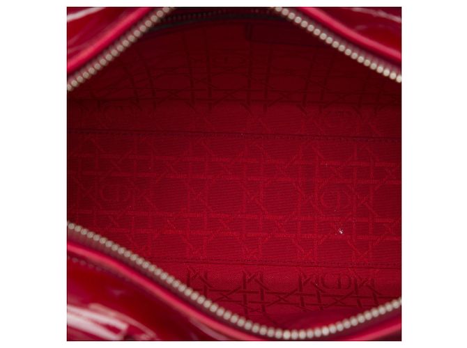 Dior Red Large Patent Cannage Lady Dior - vista 4