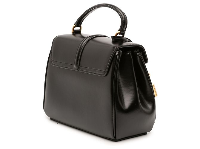 Céline Celine Mini Borsa 16 con manico in pelle di vitello liscia nera - vista 2