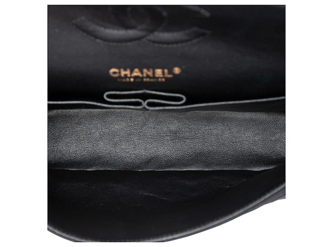 Chanel Black Medium Classic Jersey Double Flap - vista 4