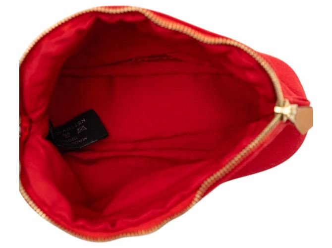 Pouch Hermès Mini Bolide in tela rossa - vista 4