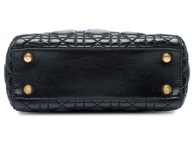 Dior Black Small Lambskin Cannage My ABCDior Lady Dior - vista 3