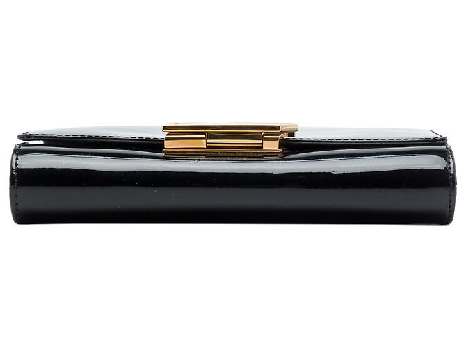Louis Vuitton Black Vernis Louise Sliding Chain MM - vista 3
