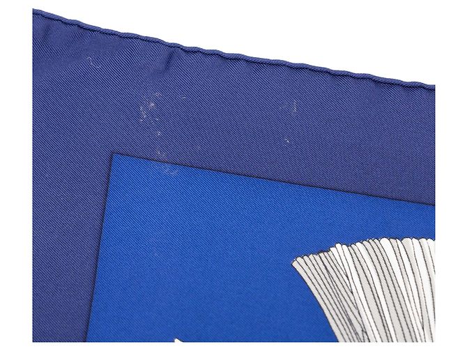 Foulard di seta Hermès Blue Aux Champs 90 - vista 2