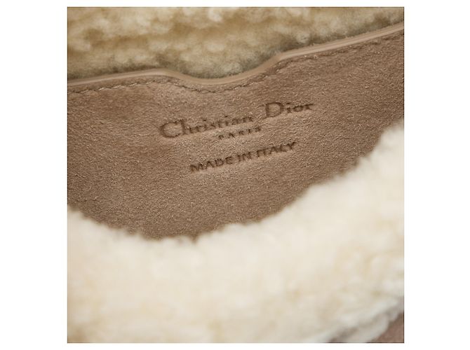 Dior Bobby Crossbody Small in camoscio e shearling Beige - vista 5
