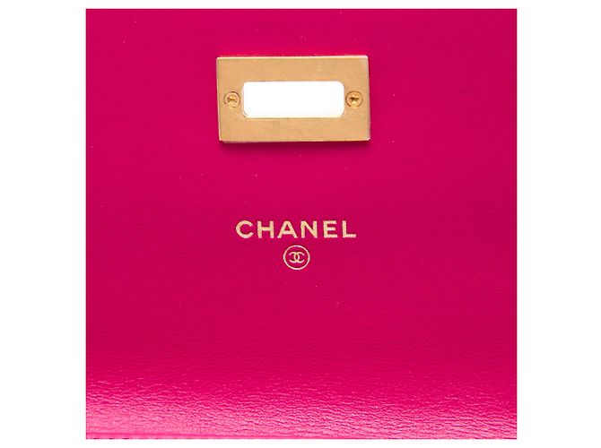 Chanel Mini Quilted Aged Calfskin Reissue 2.55 Wallet on Chain Rosa - vista 5