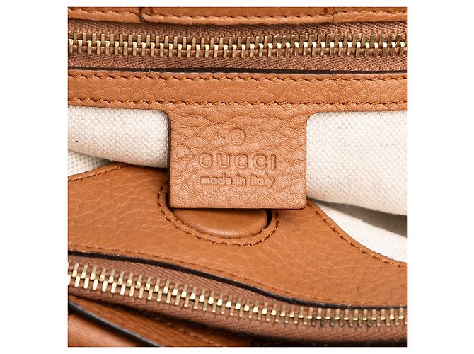 Bolso Gucci Brown Medium Calfskin Bamboo Shopper - vista 5