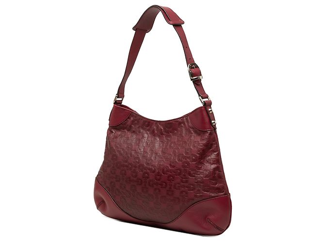 Borsa Hobo Gucci in pelle di vitello embossed Red Horsebit - vista 2