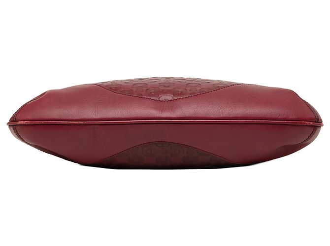 Borsa Hobo Gucci in pelle di vitello embossed Red Horsebit - vista 3