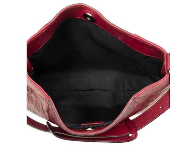 Borsa Hobo Gucci in pelle di vitello embossed Red Horsebit - vista 4