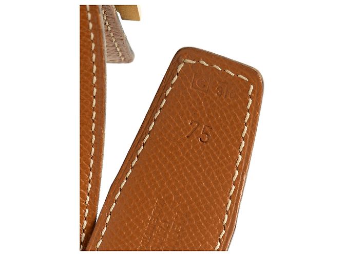 Cinturón reversible Hermès Constance H en piel Box Calf y Courchevel negra - vista 5
