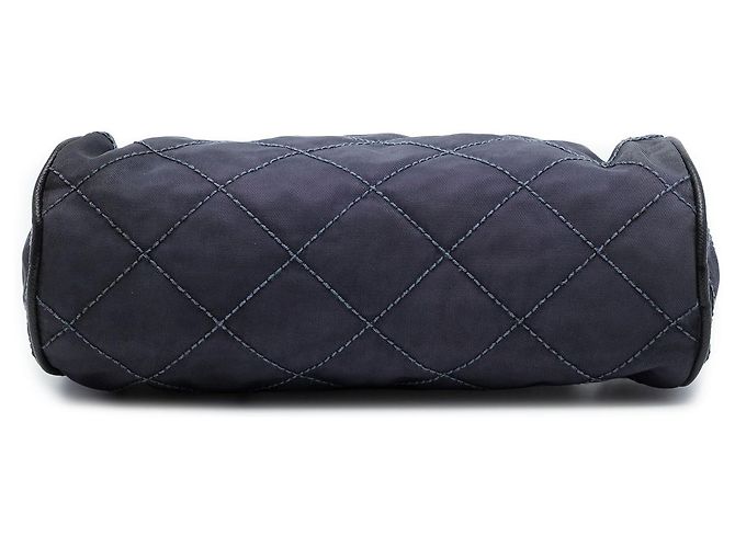 Pochette Barrel Prada in Tessuto Blue Impuntu - vista 3