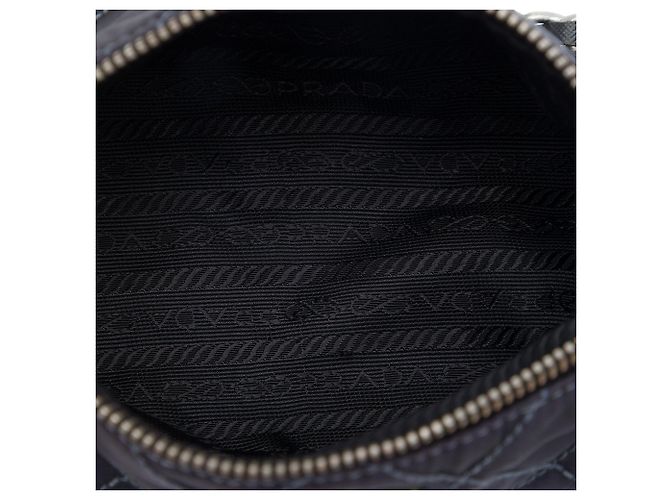 Pochette Barrel Prada in Tessuto Blue Impuntu - vista 4