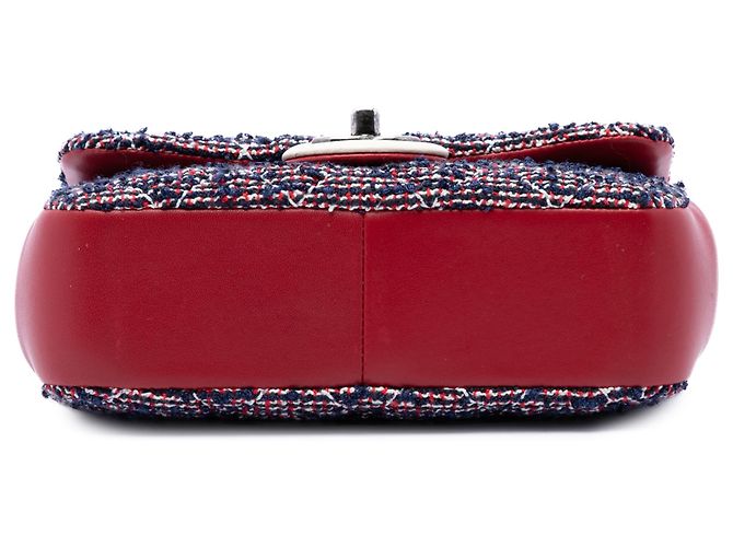 Chanel Blue CC Quilted Tweed Single Flap - vista 3
