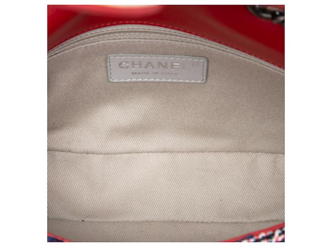 Chanel Blue CC Quilted Tweed Single Flap - vista 4