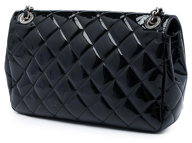 Chanel Black Medium Patent Coco Shine Flap - vista 2