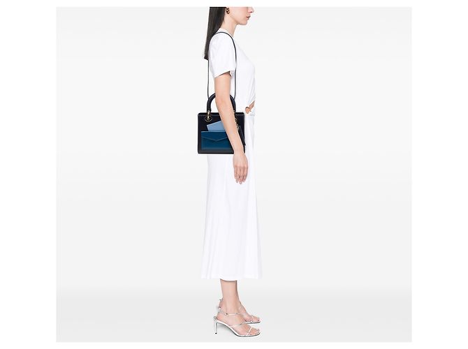 Dior Blue Medium Calfskin Pockets Lady Dior - Ansicht 6