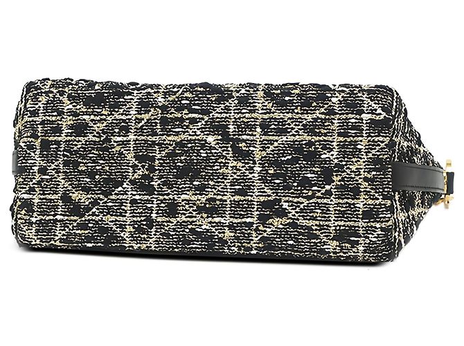 Borsa Hobo Diorstar in tweed nero Cannage Dior con catena - vista 3