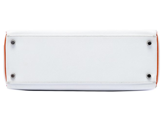 Hermès White Bicolor Epsom Kelly II Retourne 32 - vista 3
