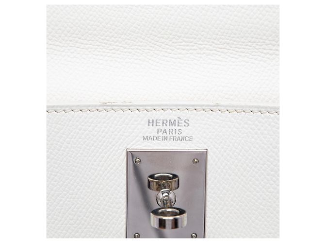 Hermès White Bicolor Epsom Kelly II Retourne 32 - vista 5