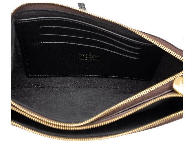 Louis Vuitton Brown Monogram Giant Reverse Double Zip Pochette - vista 4