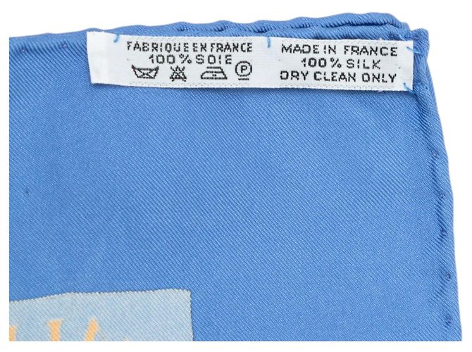 Foulard di seta Hermès Blue New Orleans 90 - vista 2