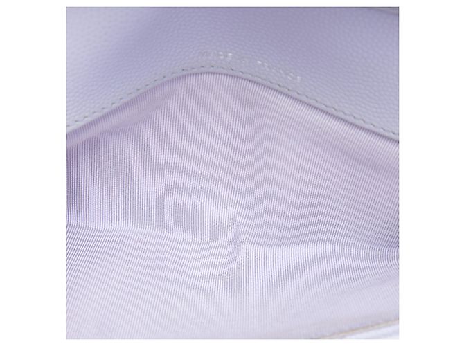 Custodia occhiali Chanel Purple CC Quilted Caviar con catena - vista 4