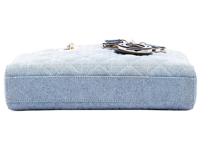 Dior Blue Medium Denim Cannage Lady D Joy - vista 4