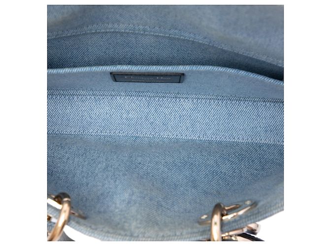 Dior Blue Medium Denim Cannage Lady D Joy - vista 5