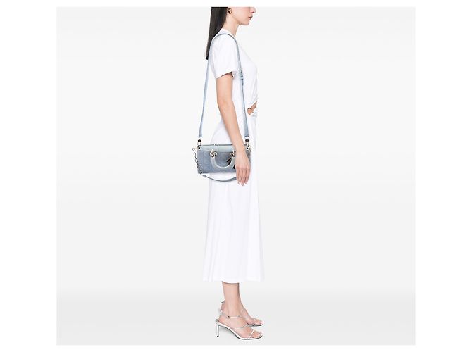 Dior Blue Medium Denim Cannage Lady D Joy - vista 8
