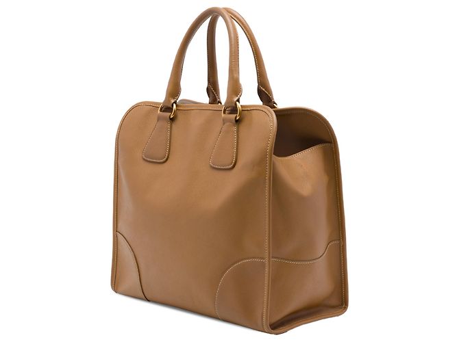 Borsa Shopping Prada Brown Saffiano Lux - vista 2