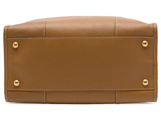 Borsa Shopping Prada Brown Saffiano Lux - vista 3