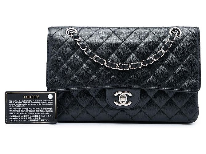 Chanel Black Medium Classic Caviar Double Flap - vista 6